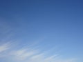 White delicate clouds in blue sky of autumn Royalty Free Stock Photo