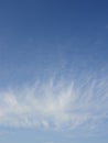 White delicate clouds in blue sky of autumn Royalty Free Stock Photo