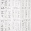 White delicate decorative wood panel. Royalty Free Stock Photo