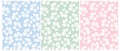 Simple Hand Drawn Floral Vector Patterns. Pastel Color Floral Repeatable Design. Royalty Free Stock Photo