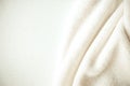 White delicate soft  background of plush fabric Royalty Free Stock Photo