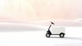 White delivery cart on white background Royalty Free Stock Photo