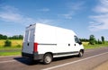 White delivery mini truck Royalty Free Stock Photo