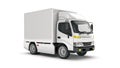 White delivery truck. 3d rendering