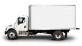 White Delivery Truck Side View Royalty Free Stock Photo