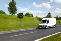 White delivery van Royalty Free Stock Photo