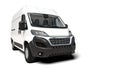 White delivery van. 3d render Royalty Free Stock Photo