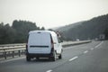 White Delivery Van Royalty Free Stock Photo