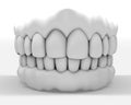Biely zubná protéza 