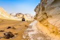 The White Desert at Farafra in the Sahara of Egypt. Royalty Free Stock Photo