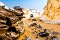 The White Desert at Farafra in the Sahara of Egypt. Royalty Free Stock Photo