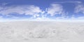 white desert 360 panorama hdri skybox, 3d rendering Royalty Free Stock Photo