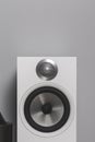 White design loudspeaker with aluminium woofer and tweet music equipment