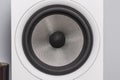 White design loudspeaker with aluminium woofer and tweet music equipment