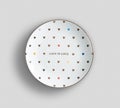 White Designer Plate with white background Royalty Free Stock Photo