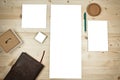 White desk with papers