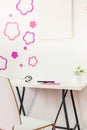 White desk in teen room Royalty Free Stock Photo