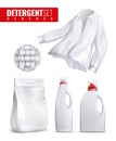 Detergents Clothes Icon Set