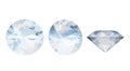 white diamond jeweles on white background Royalty Free Stock Photo