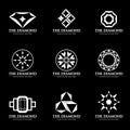 White Diamond logo vector illustration set design