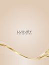 Luxurious golden waved strips background