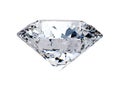 White diamond side view Royalty Free Stock Photo