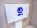 White diaper table changing station on the wall for baby changing diaper in the airport