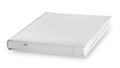 White diary in leather binding