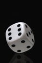 White dice on the black background Royalty Free Stock Photo