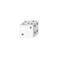 White dice with black spots isolated on white background. Watercolor hand drawn illustration Royalty Free Stock Photo