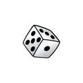 White dice risk taker gamble art Royalty Free Stock Photo