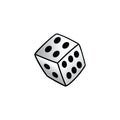 White dice risk taker gamble art Royalty Free Stock Photo