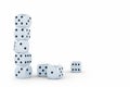 White dices Royalty Free Stock Photo