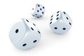 White dices Royalty Free Stock Photo