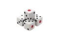 White dices pyramid Royalty Free Stock Photo