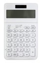 White digital calculator isolated over white background Royalty Free Stock Photo