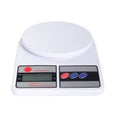 White Digital kitchen scale machine for weighing .clipping path Royalty Free Stock Photo