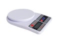 White Digital kitchen scale machine for weighing .clipping path Royalty Free Stock Photo