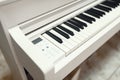 White digital piano in music store, nobody Royalty Free Stock Photo