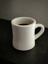 White Diner Style Coffee Cup