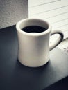 White Diner Style Coffee Cup
