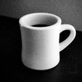 White Diner Style Coffee Cup