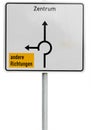 White direction sign (clipping path included)