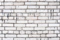 White dirty brick wall texture background. Wall with poured black paint