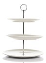 White dish serving stand 3 tiers