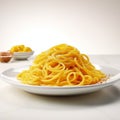 Ultra Realistic 4k Spaghetti On White Background Royalty Free Stock Photo