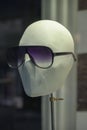 White display dummy mannequin head with sun glasses