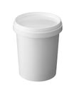 White, disposable cup for coffee or icecreme isolated Royalty Free Stock Photo