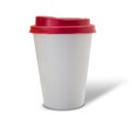 White disposable paper cup