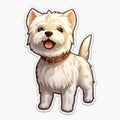 White Westie Dog Sticker - 2d Game Art - Rtx On Royalty Free Stock Photo